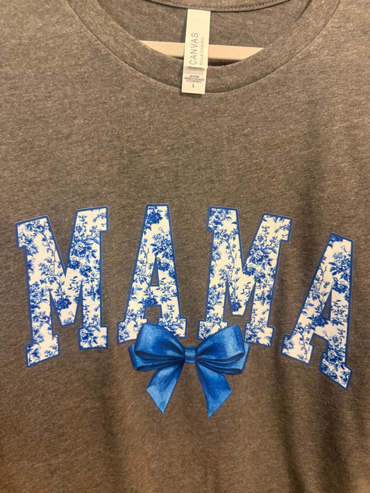 MaMa print on Large grey t-shirt