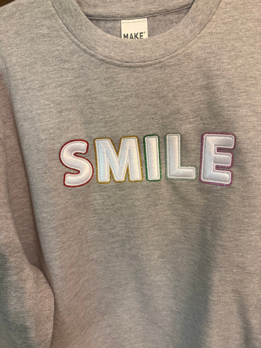 SMILE patch Crewneck Sweatshirt Large