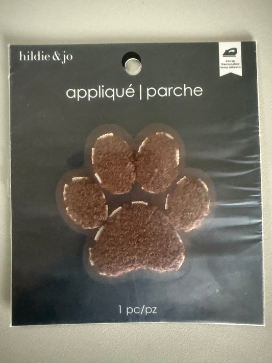 Paw print chenille patch crewneck